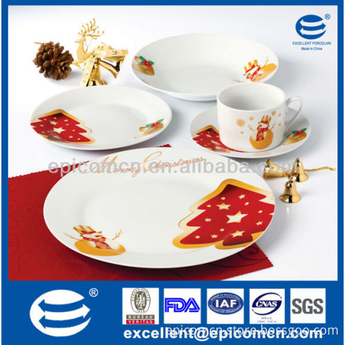 20/30pcs round ceramic dinner ware Christmas ceramic tableware